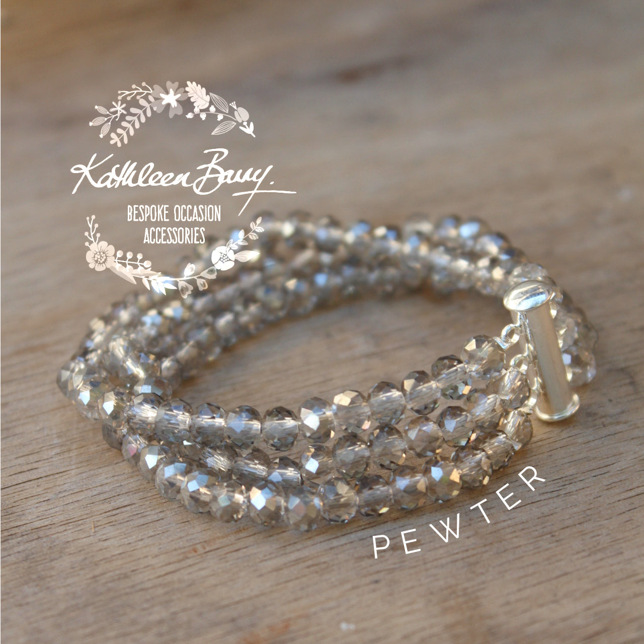 Evelyn Crystal Multi-Strand Bracelet - Color options available