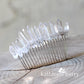 Anerike crystal quartz hair combs in gold, silver or rose gold - sold individually