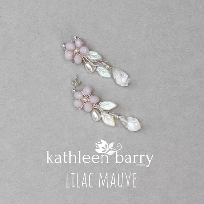 Quinn floral drop earrings - color & metallic options available