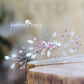 lilac purple lavender bridal wedding hair comb veil accessories
