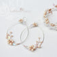 flower floral hoop earrings wedding prom online shop 