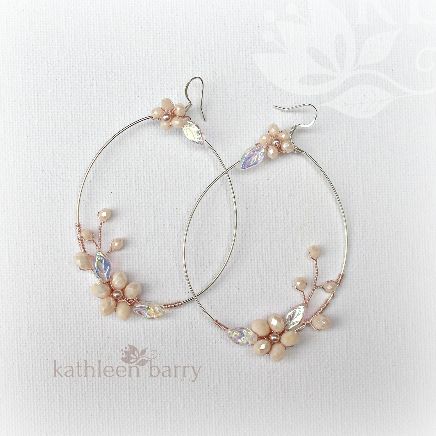 Colorful floral new arrivals hoop earrings