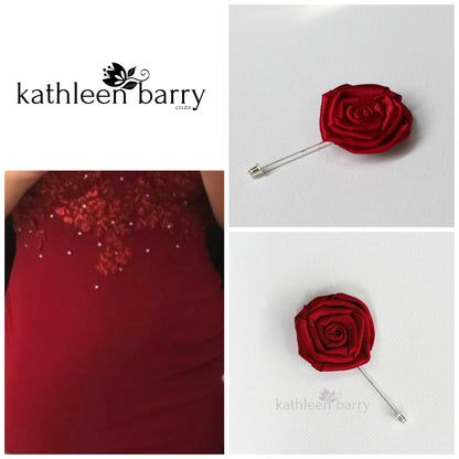 prom groom lapel pin matric dance colors to order boutonniere