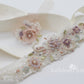 Evi Wedding dress sash / belt - Shades of lilac, dusty pink gold & sage - Color customization available