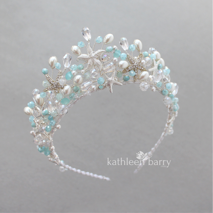 Starfish tiara style crown - assorted colors available