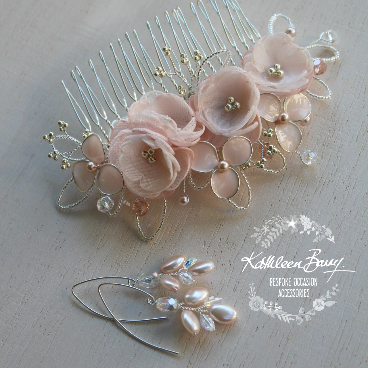 Pale pink pearl earrings top
