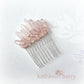 Anerike rose quartz hair combs in gold, silver or rose gold - sold individually