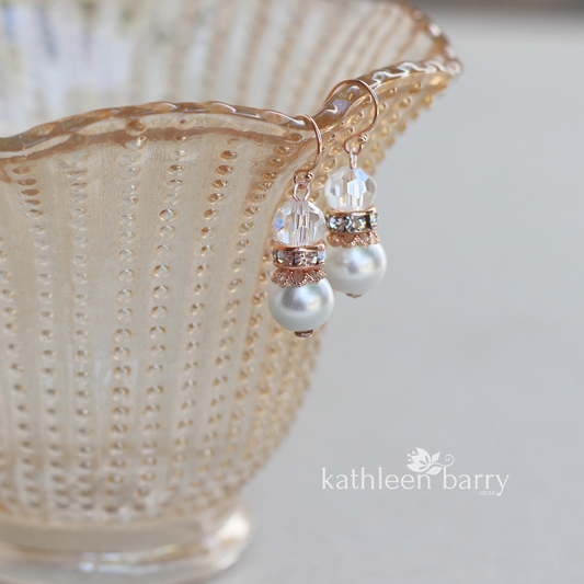 Rose gold Earring & or Bracelet set or (also sold individually) LIMITED EDITION