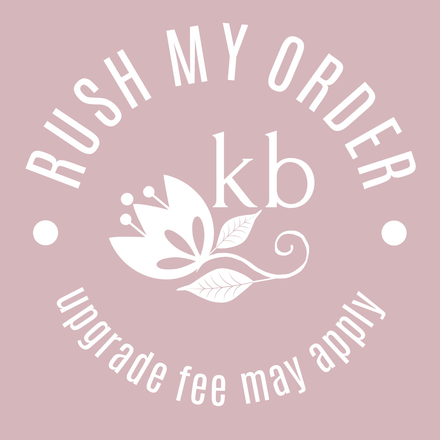 Rush order upgrade - for items not in "Quick to despatch" collection