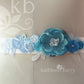 Mandy Wedding dress sash belt shades of blue (color options available)