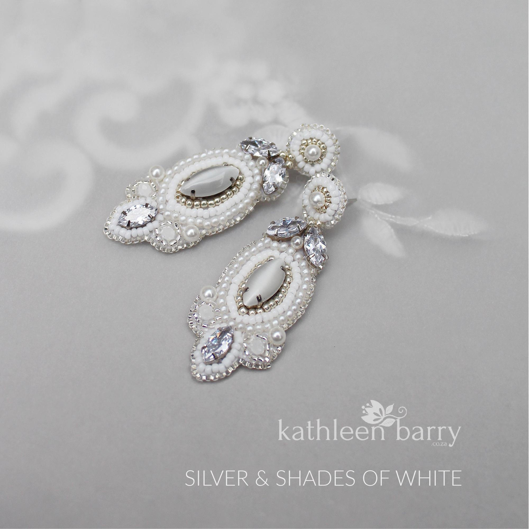 Real Bride | Mori Lee Dress | Crystal Flower Pearl Drop Earrings Alexi |  Britten Weddings