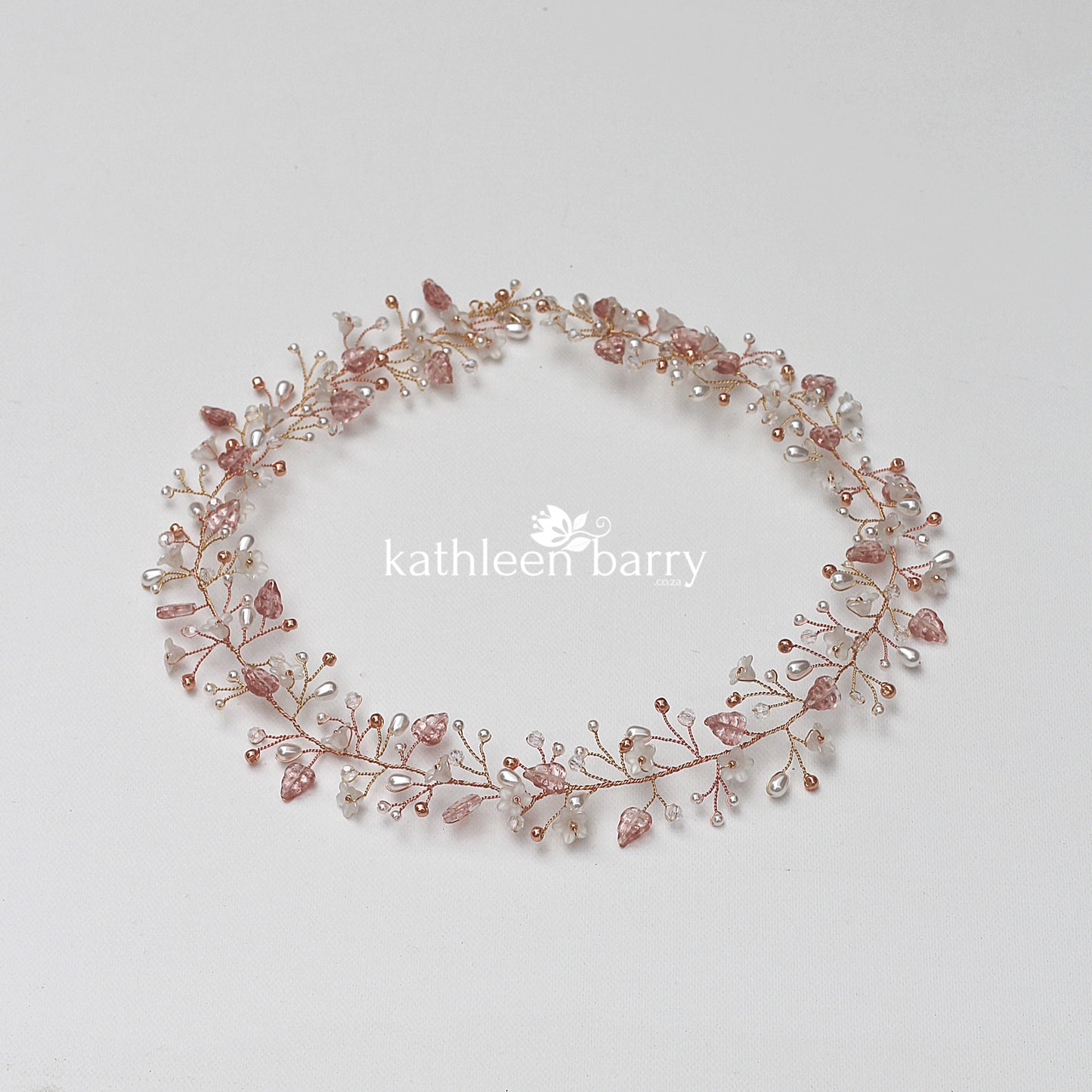 Simone dainty floral and leaf vine style hairpiece with optional chain detail - Assorted finishes