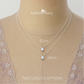 Cubic zirconia single floating gem pendent on a sterling silver chain - two length options