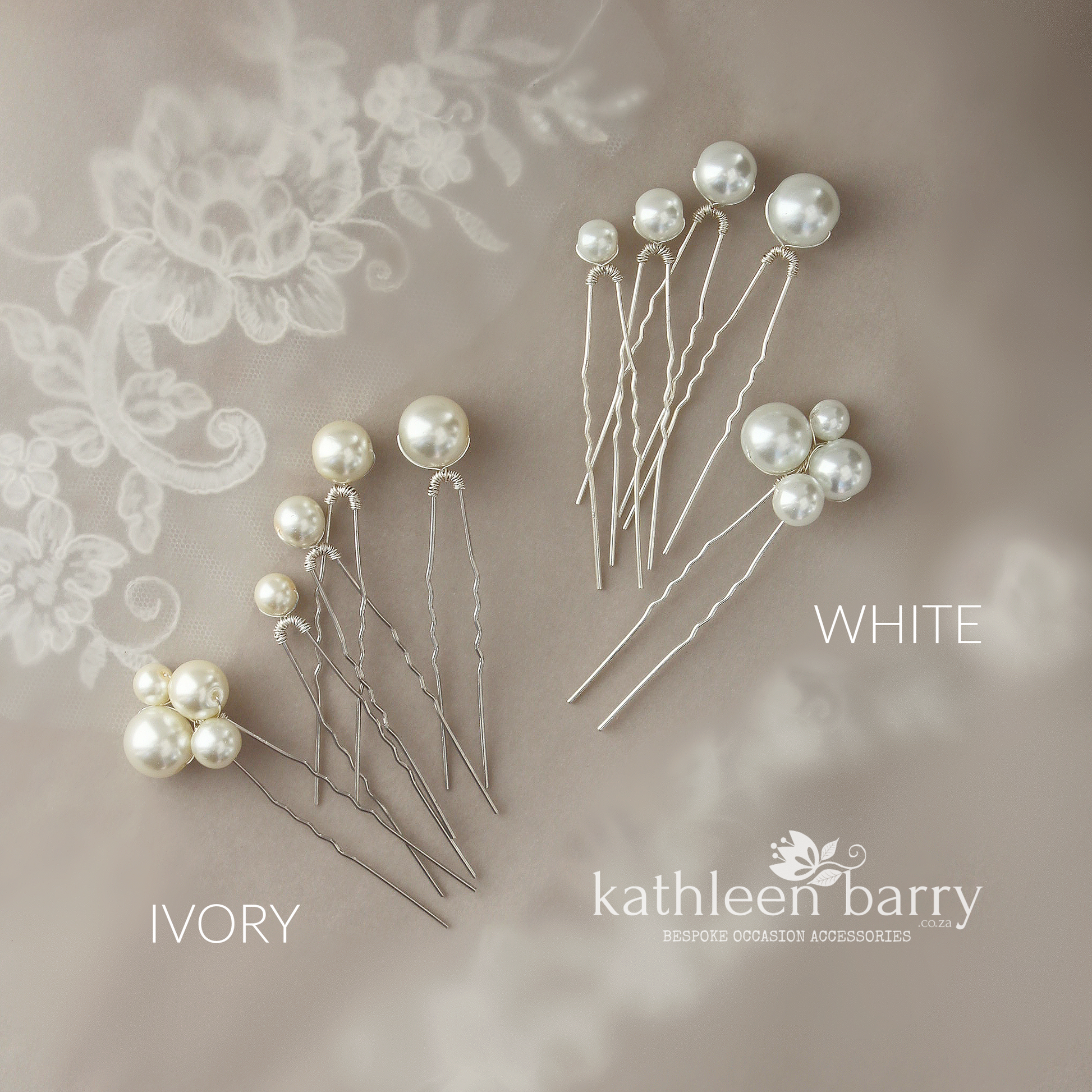 Oversize pearl hair pin clusters or individual sold separately