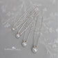 Simple pearl hair pin set of four - 3 pearl color options