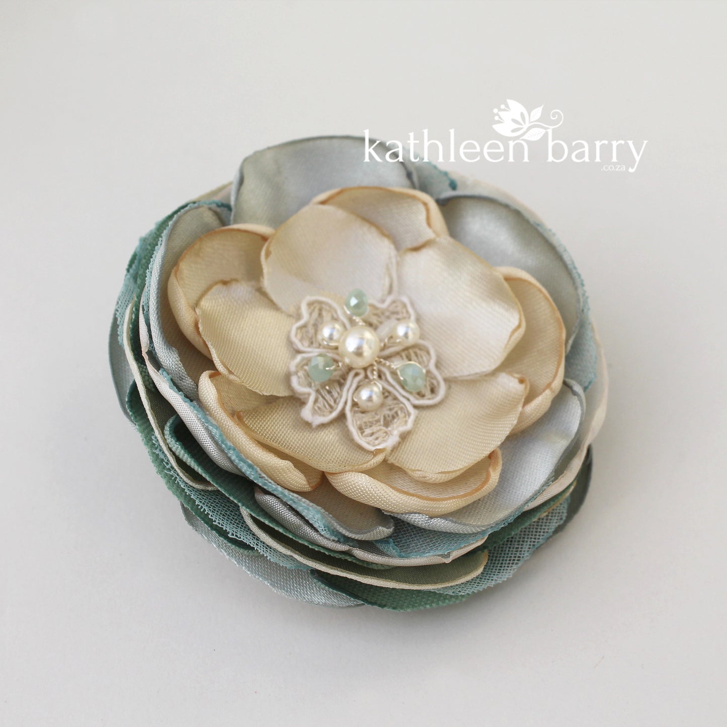 Sage green hair flower or brooch - Bride, flower girl, bridesmaid, mother of the bride or groom gifts