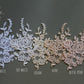 Carmen Lace bridal hairpiece clip  - Lace, pearl and metallic color options available