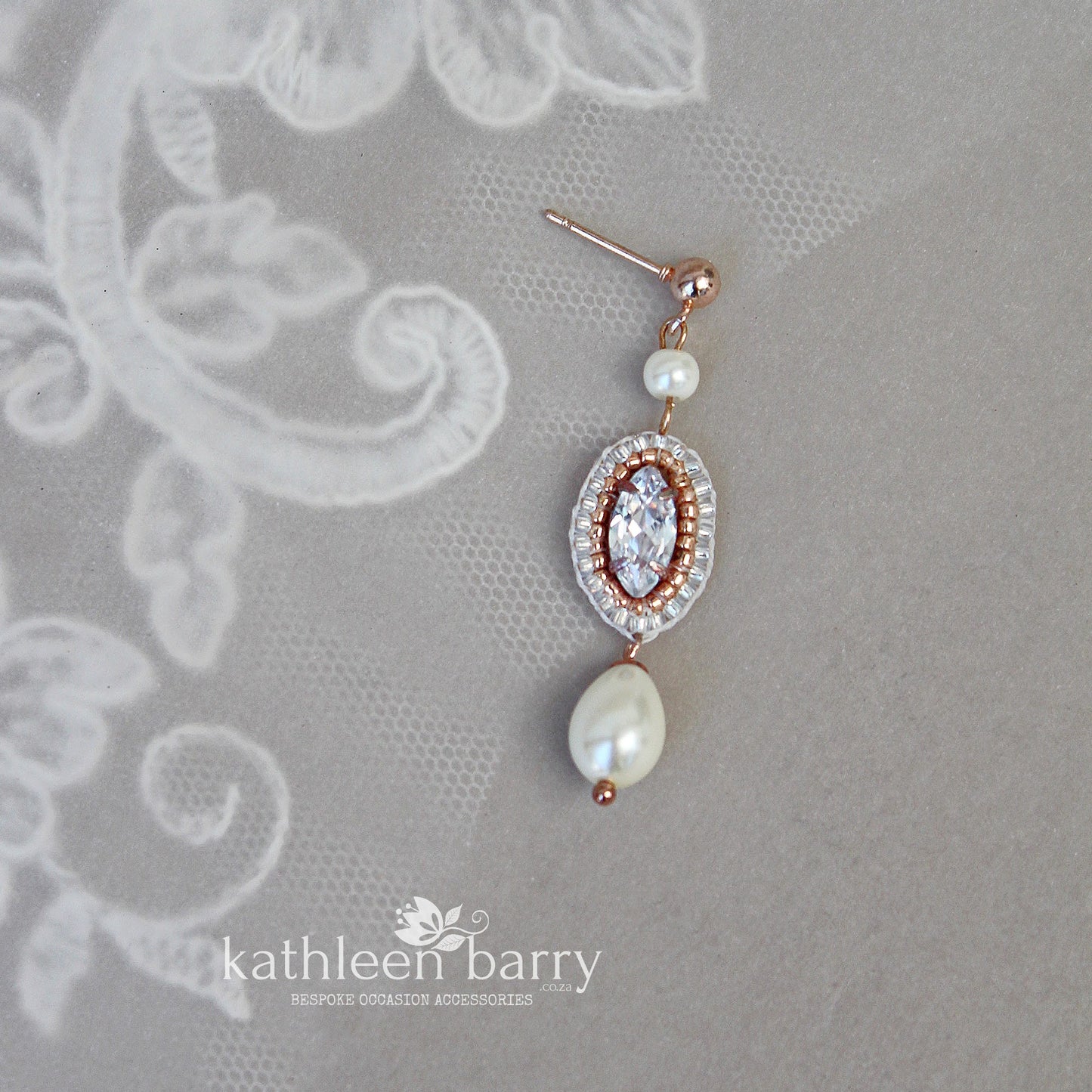 Sophia pearl drop earrings available in Rose gold, silver and gold (two styles)