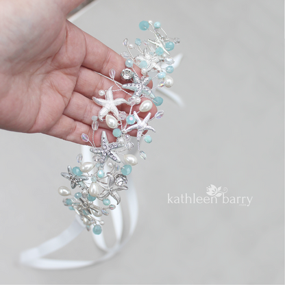 Megan Starfish wedding dress sash belt - color options available