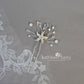 Starfish hair pin rhinestone, crystal and pearl - sea star beach wedding - Sold Individually