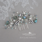Starfish & shell Crystal and Pearl Bridal hair comb - Color and finish options available