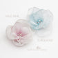 Flower clip - Hand painted Ombré fabric flower with pearl & rhinestone detail - colors to order