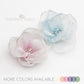 Flower clip - Hand painted Ombré fabric flower with pearl & rhinestone detail - colors to order