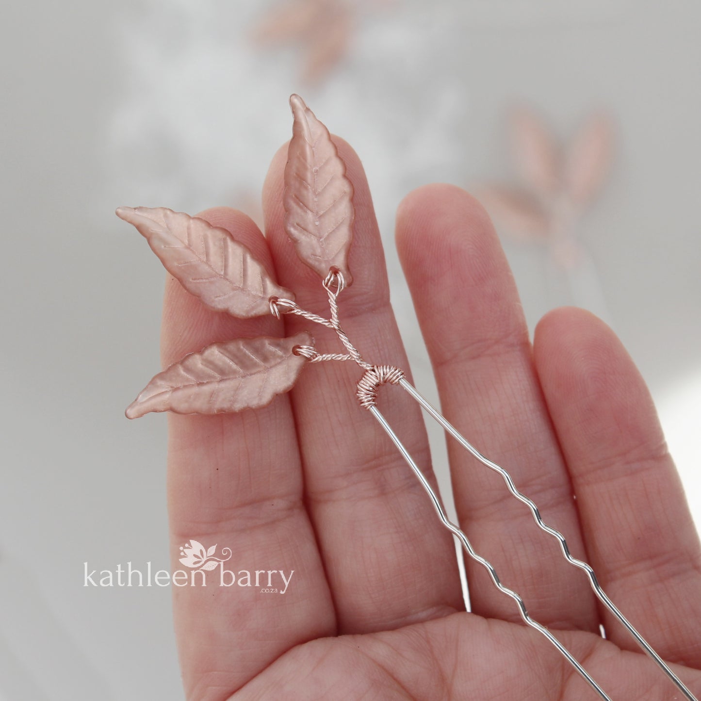 Three leaf hair pin - Rose gold, gold or silver three leaf hair pins (sold individually)