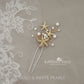 Starfish and pearl hair pin sea star beach wedding - Sold Individually - silver, gold or rose gold