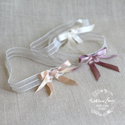 Bridal tossing garter - assorted colors available, satin bow - (sold separately)