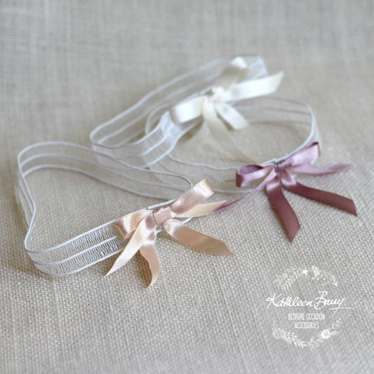 Bridal tossing garter - assorted colors available, satin bow - (sold separately)