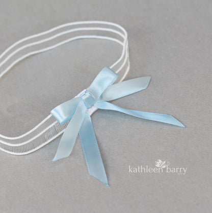 Something Blue Bridal tossing garter - assorted colors available, satin bow - (sold separately)