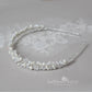 Veronique leaf detail crystal & pearl head band or tiara available in Silver, gold or rose gold finish