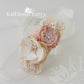Wrist Corsage Lace fabric flowers - Bridal or Prom - color options available