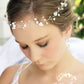 Zoe White & Silver wedding bridal hair headband - hair wreath crown