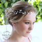 Zoe White & Silver wedding bridal hair headband - hair wreath crown