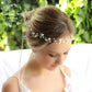 Zoe White & Silver wedding bridal hair headband - hair wreath crown